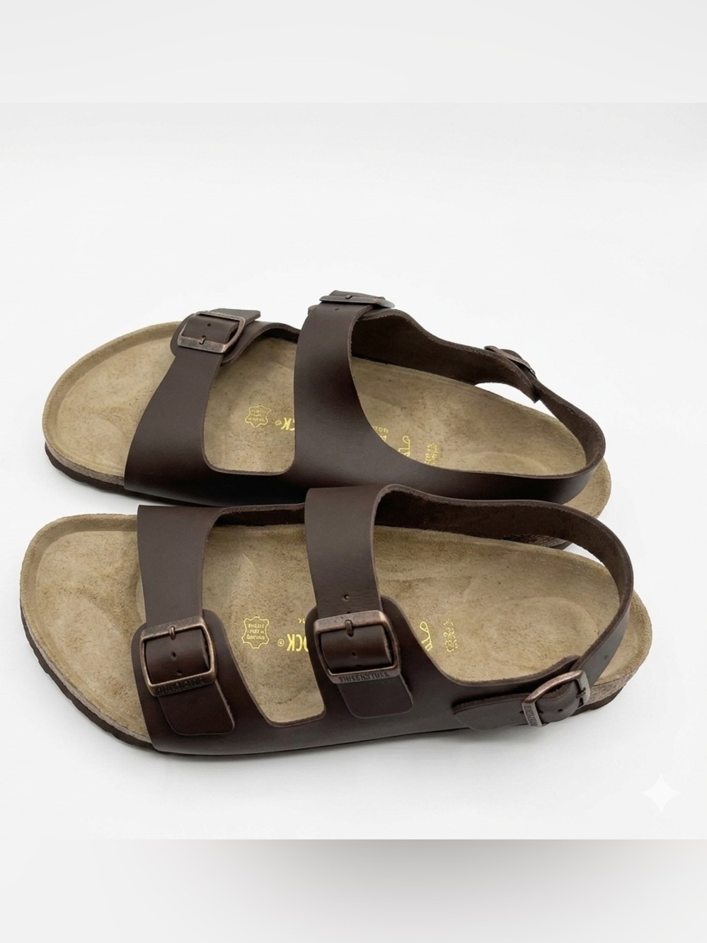 Birkenstock Milano Dark Brown Leather Sandals – Size 50 / Men’s 17